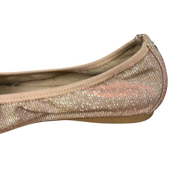 Steve Madden Bamba Metallic Nude Blush Round Toe Ballet Flats Shoes sz 8.5 M - Picture 4 of 16